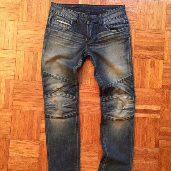 ROCKSTAR Jeans Size 27 Moto Punk - Picture 1 of 8
